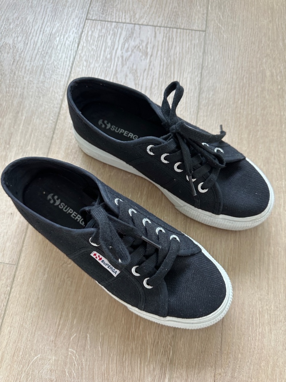 Superga Black Canvas Sneakers